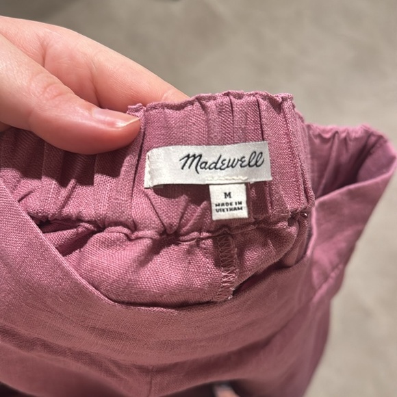Madewell Clean Pull-On Shorts in 100% Linen Size M - Picture 4 of 5